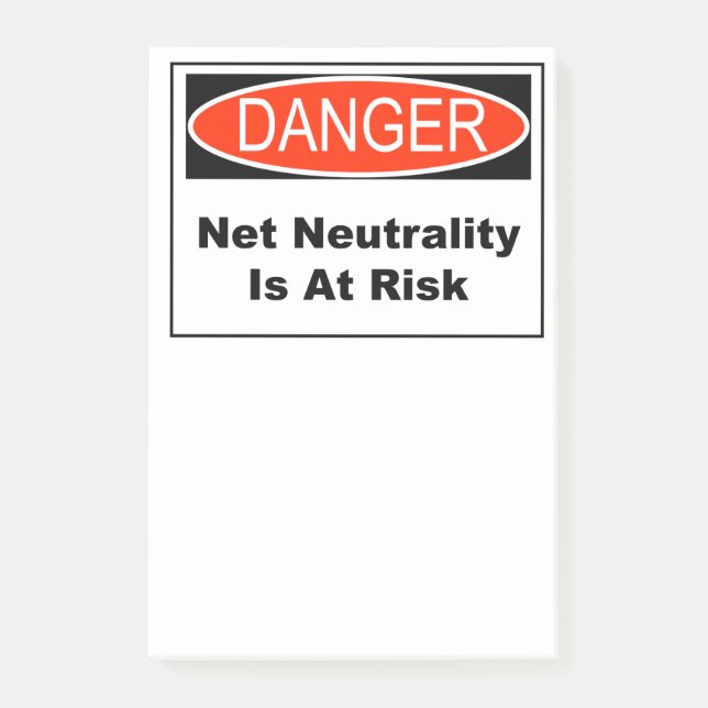 Nettoneutralitet är i fara post-it block (Framsida)