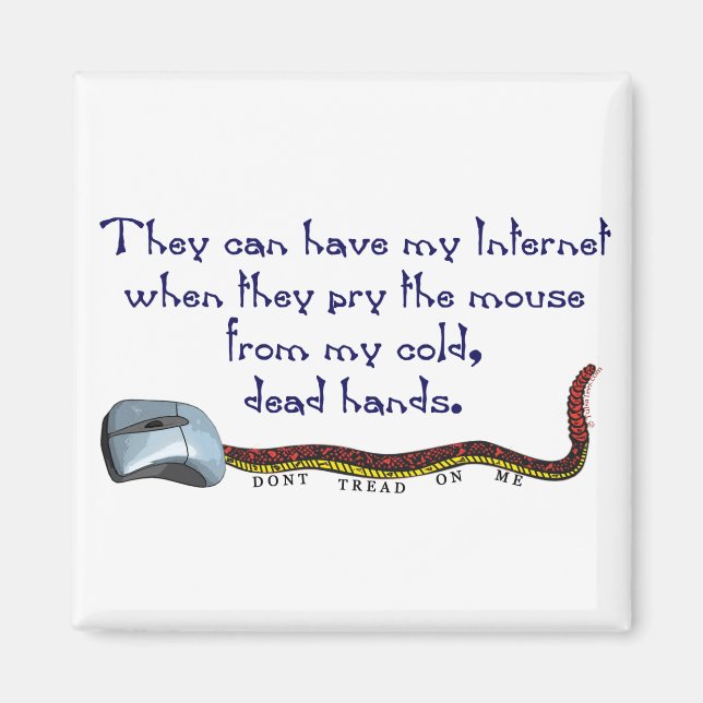 Nettoneutralitet - tryck min mus magnet (Framsidan)