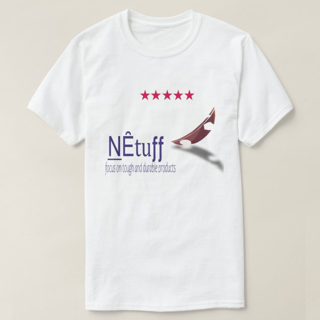 NEtuff – Tough & Durable Branded Logo Design T Shirt (Design framsida)