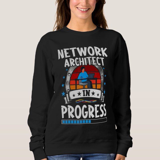 Network Architect In Progress Trainee Student T Shirt (Framsida)
