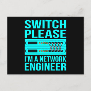 Network Engineer Computer IT Tech Programmer Geek Vykort