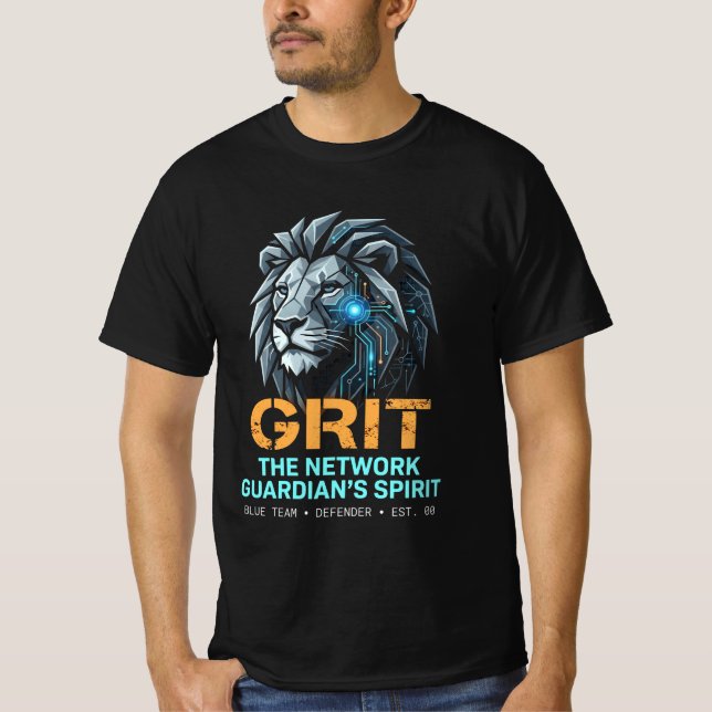 Network Guardians Grit-skjorta T Shirt (Framsida)