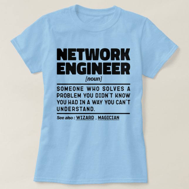 Network Ingenjör Noun Data Science Geek Student T Shirt (Design framsida)