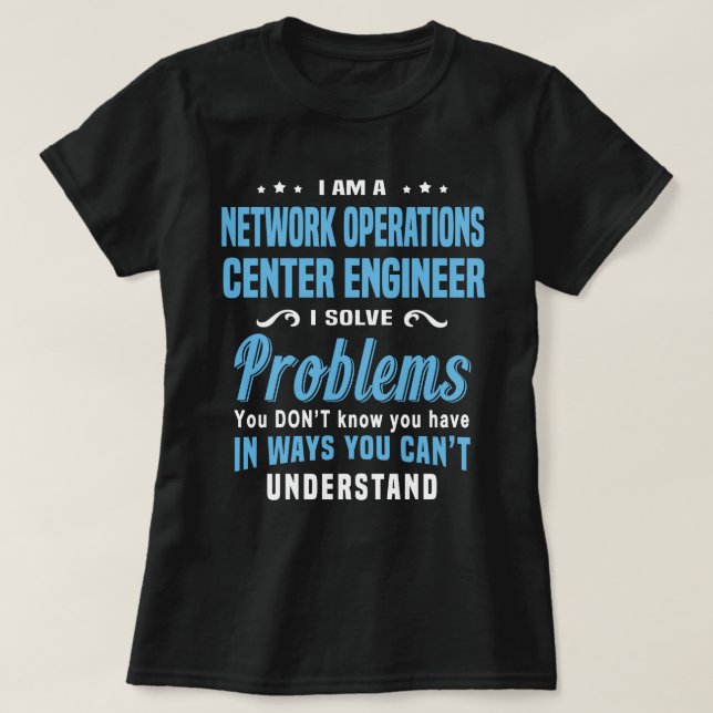 Network Operations Center Ingenjör T Shirt (Design framsida)