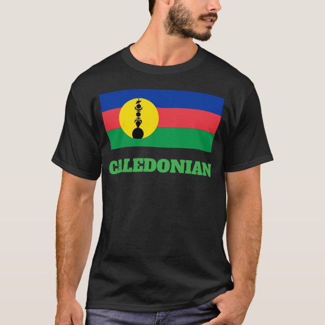 neu kaledonien flagge t shirt (Framsida)