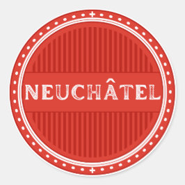 Neuchatel City Pride Emblem – Swiss Identity Runt Klistermärke