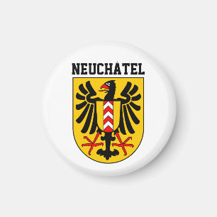 Neuchâtel jackande av arm, Schweiz Keychain Magnet