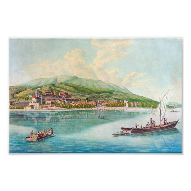 Neuchâtel, Schweiz Fototryck (Framsidan)