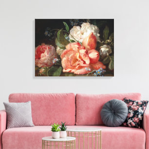 Neugebauer J. En bukett blommor med rosor... Canvastryck