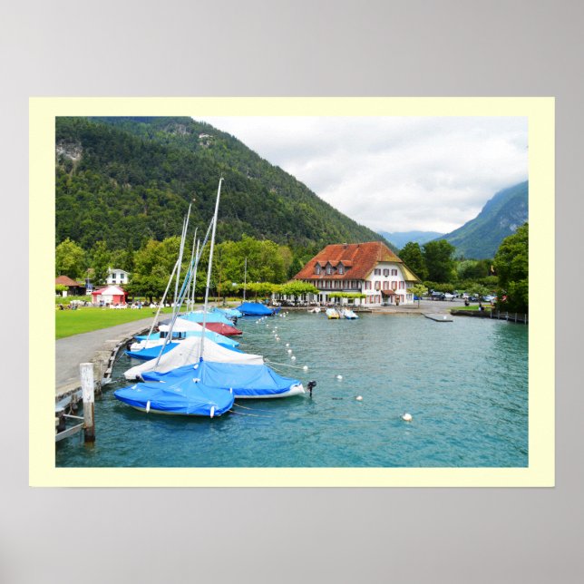 Neuhaus vid Sjö Thun Poster (Framsidan)