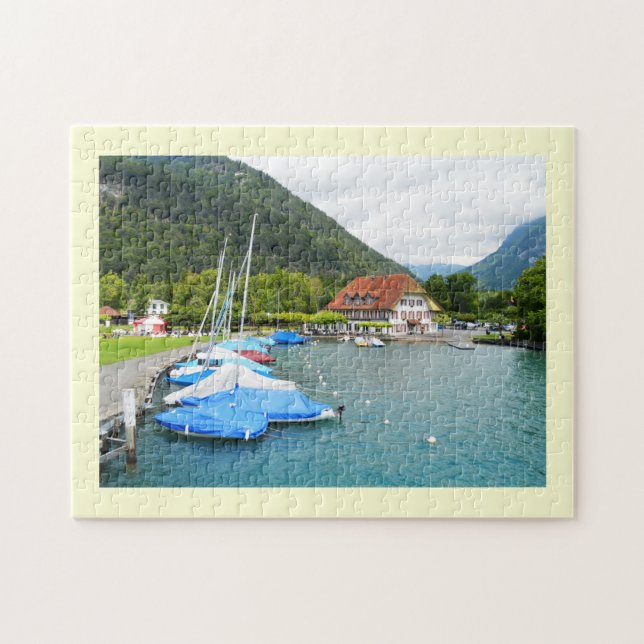 Neuhaus vid Sjö Thun Pussel (Horisontell)