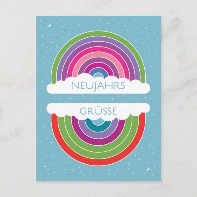 Neujahrsgrüße Vykort (Framsida)