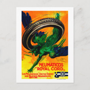 Neumaticos Royal Cord Vintage PosterEurope Vykort