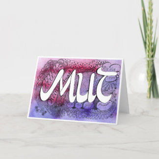 Neunte Regel der Gelassenheit – MUT Faltkarte Tack Kort