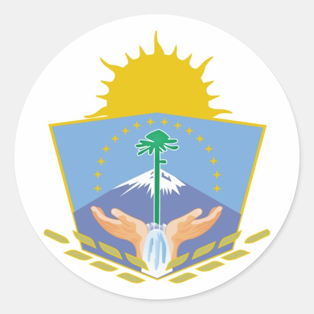 Neuquen, Argentina Runt Klistermärke (Framsida)