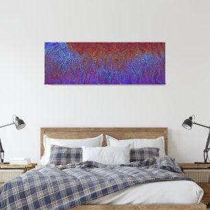 "Neural Fireparm" Abstrakt" Red Blue Canvastryck