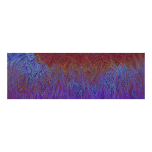 "Neural Fireparm" Abstrakt" Red Blue Fototryck