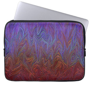 "Neural Fireparm" Abstrakt" Red Blue Laptop Fodral
