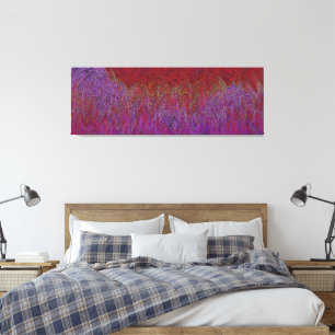 "Neural Fireparm" Abstrakt" Röd Lila Canvastryck