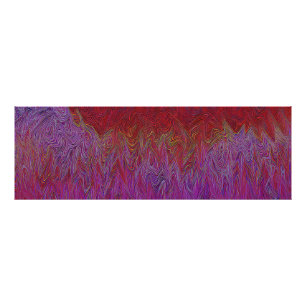 "Neural Fireparm" Abstrakt" Röd Lila Fototryck