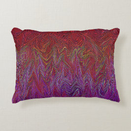 "Neural Fireparm" Abstrakt" Röd Lila Prydnadskudde