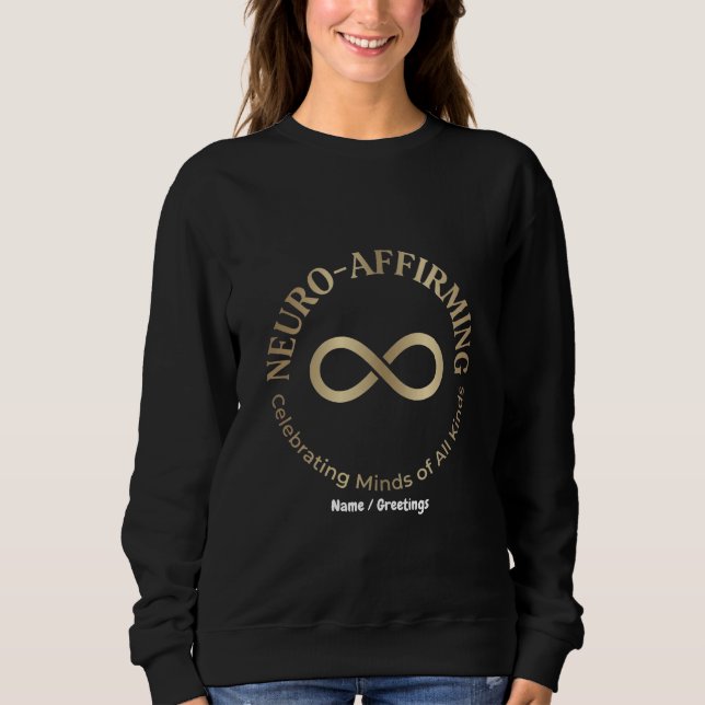 Neuro Bekräftande Regnbåge Oändlighet Konst Neurod T Shirt (Framsida)