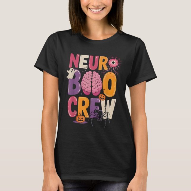 Neuro Boo Crew Halloween Anatomical Brain Anatomy  T Shirt (Framsida)