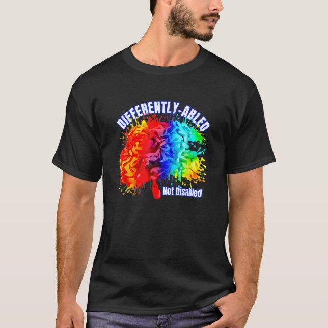 Neuro Diversity Autism Rainbow B med en annan ålde T Shirt (Framsida)