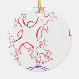 Neuro Fractalis Julgransprydnad Keramik
