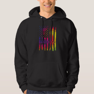 Neuro Icu Nurse US Flagga Neurology Intensive Care Hoodie