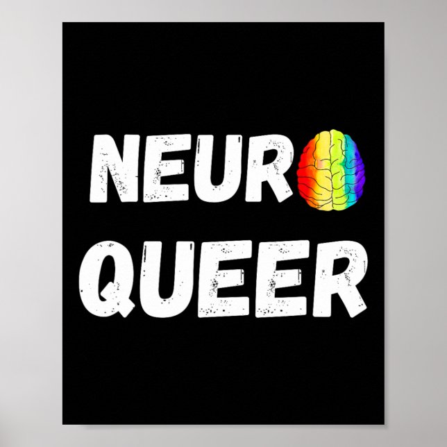 Neuro-kö! Lgbtq Gay pride! Neurodiversity Autisti Poster (Framsidan)