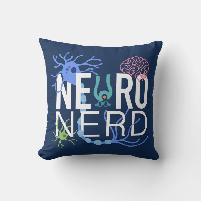 Neuro nörd neurovetenskap kudde (Framsida)