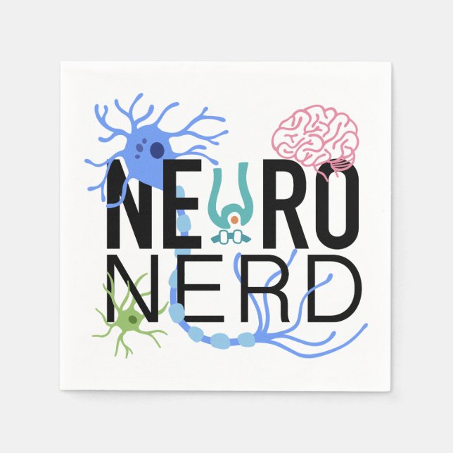 Neuro nörd neurovetenskap pappersservett (Framsidan)