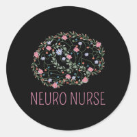 Neuro Nurse Neurology Brain of Flowers