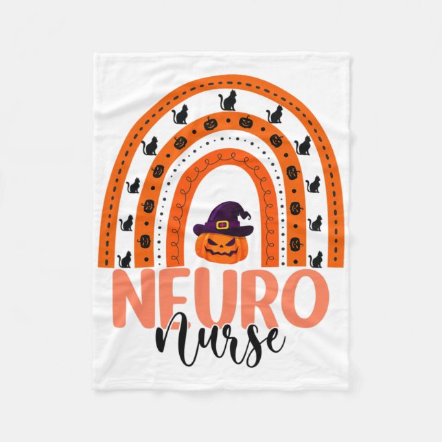 Neuro Nurse Rainbow Halloween Costume Neuroscience Fleecefilt (Framsidan)