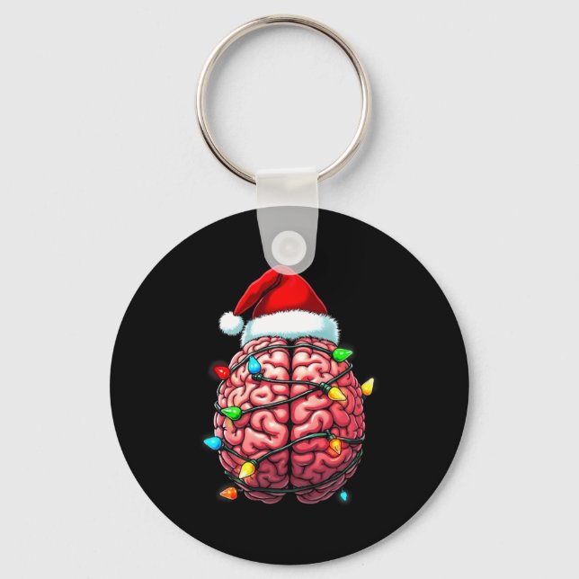 Neuro Nurse Xmas Santa Hat Neurology Premium Tri-b Nyckelring (Framsida)