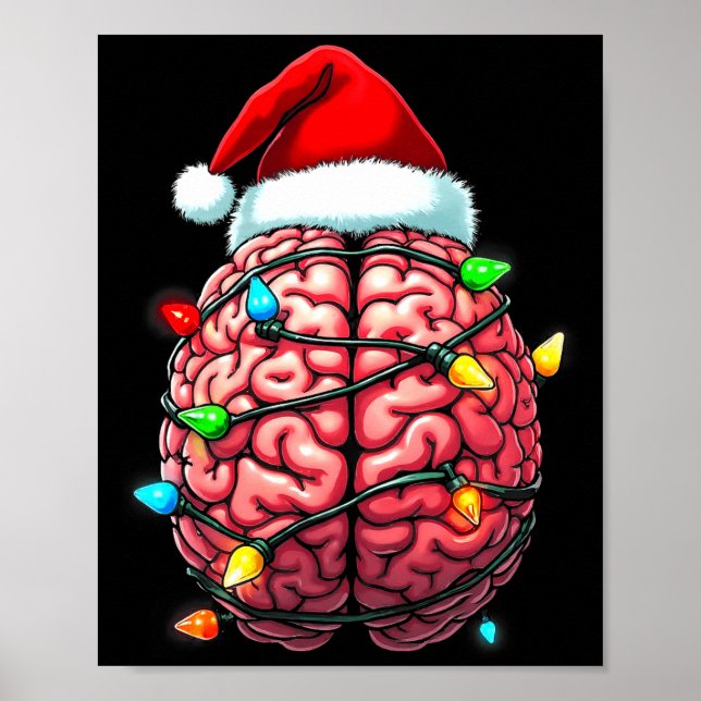 Neuro Nurse Xmas Santa Hat Neurology Premium Tri-b Poster (Framsidan)