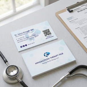 Neuro Rehab-företag Minimalistisk Vit Visitkort