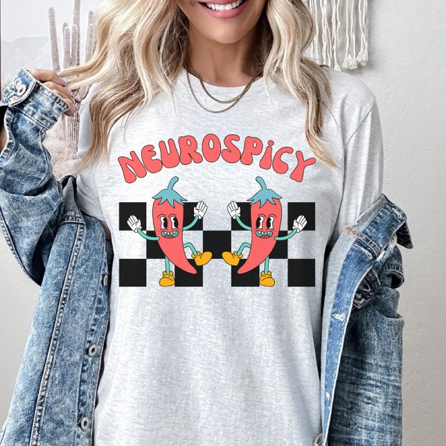 Neuro Spicy, Autism, ADHD, Retro Neurodiversity T Shirt (Skapare uppladdad)