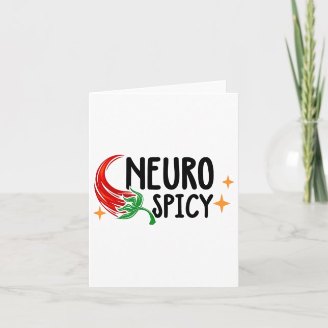 Neuro Spicy Neurodiversity - Adhd - Autism Awarene Kort (Framsida)