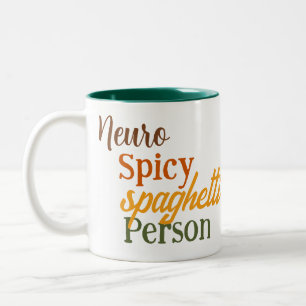 Neuro Spicy Spaghetti Person Två-Tonad Mugg