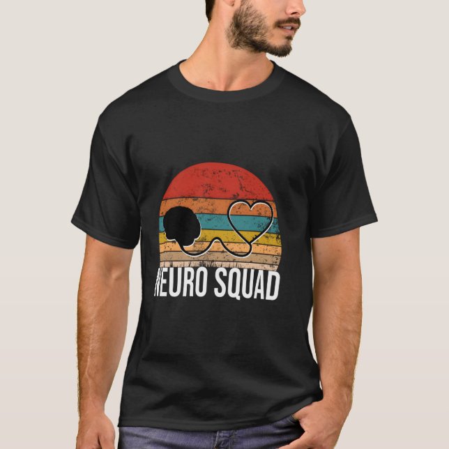 Neuro Squad Neurolog He Neuroscience T Shirt (Framsida)