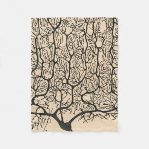 Neuro Teckning av Santiago Ramón Y Cajal Fleecefilt