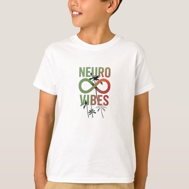 Neuro Vibes Neurodiversitet Oändlighetssymbol Palm T Shirt (Framsida)