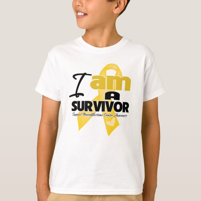 Neuroblastoma cancer - I-förmiddag en överlevande T Shirt (Framsida)