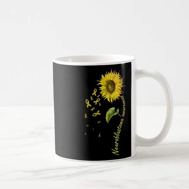 Neuroblastoma Medvetenhet Solros Kaffemugg (Höger)