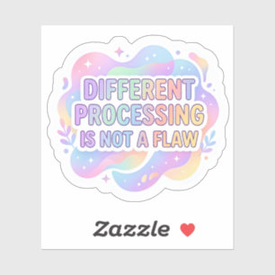 Neurodivergent bekräftelse Pastell typografi dekal