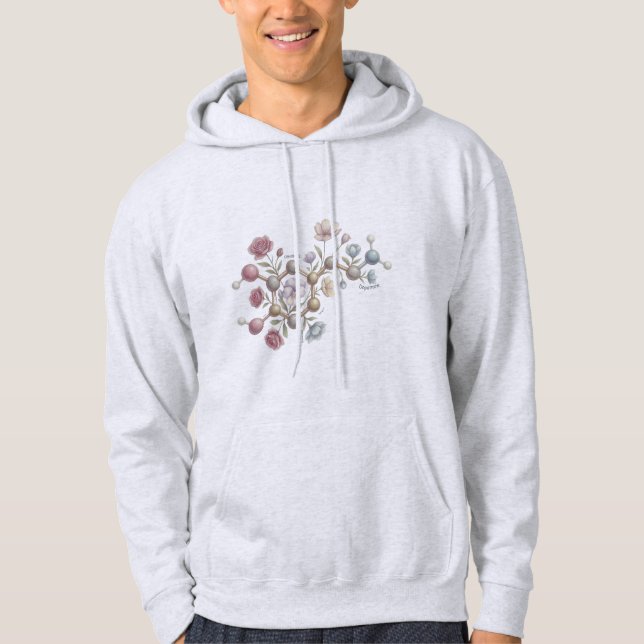 Neurodivergent Dopamin Molekyl - Botanisk Hoodie (Framsida)