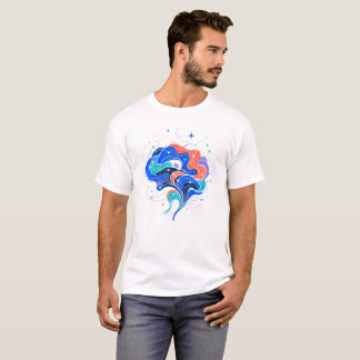Neurodivergent hjärnform konst t shirt
