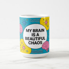Neurodivergent Hjärnkaos ADHD Autism Gåva Kaffemugg